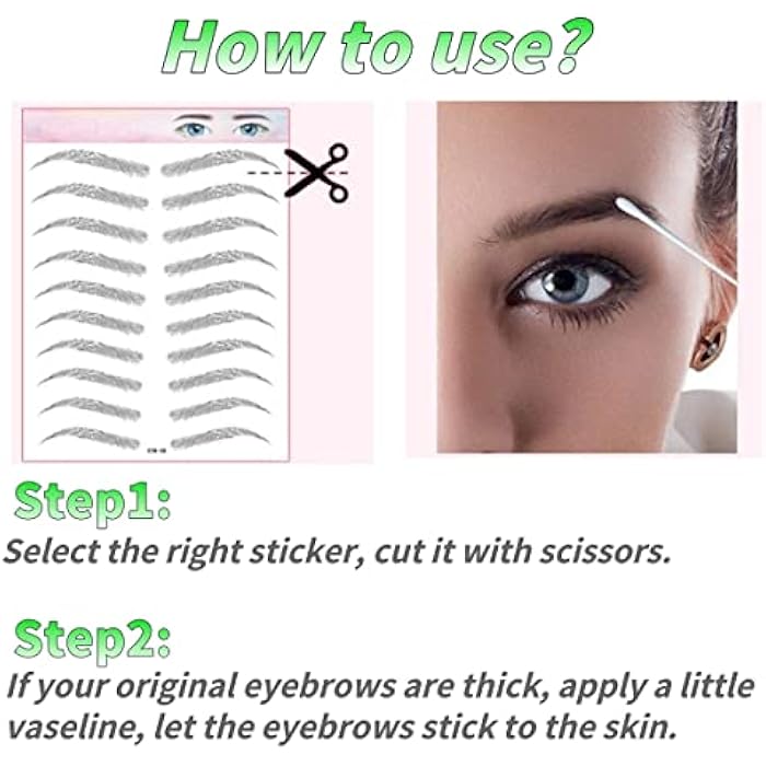 Brrnoo Eyebrow Transfer, Tattoo Sticker Eyebrow Transfer Sticker for Women, Tattoo Stickers Eyebrow Tattoos(Brown-01) - Image 5